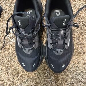 On Cloudrunner 2 Waterproof Running Black and Gray Sole Athletic Shoes